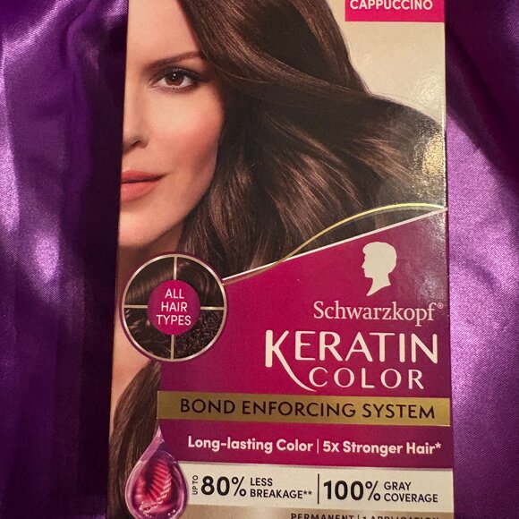 3 (THREE) Schwarzkopf #4.0 CAPPPUCCINO Hair Color Kits Permanent Keratin NEW